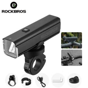 ROCKBROS Bicycle Flashlight Aluminum Front Lamp