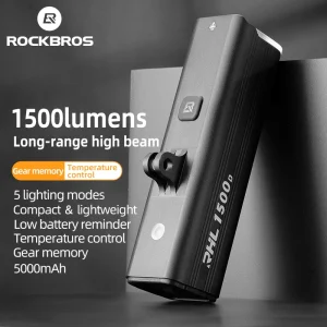 ROCKBROS 1500LM Bike Front Headlight